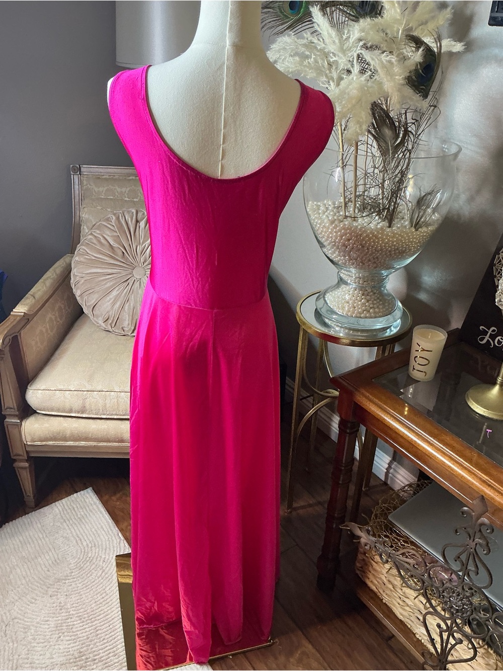 Vtg Plus size Silky Satin Lace Full-Length Nightgown Romantic Cottagecore Barbie - Picture 4 of 5